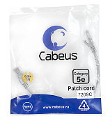 Cabeus PC-UTP-RJ45-Cat.5e-0.3m Патч-корд UTP, Cat.5е, 0.3 м, серый