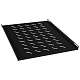 Cabeus RA-J018-FC-700-BK Полка перфорированная глубиной 700 мм для открытых стоек, цвет черный (RAL 9004)