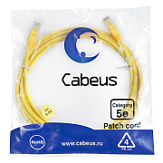 Cabeus PC-UTP-RJ45-Cat.5e-3m-YL Патч-корд UTP, категория 5e, 3 м, неэкранированный, желтый