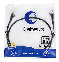 Cabeus PC-UTP-RJ45-Cat.5e-1m-BK Патч-корд UTP, категория 5e, 1 м, неэкранированный, черный