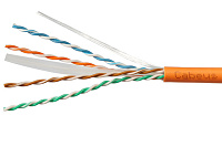 Cabeus UTP-4P-Cat.6-SOLID-LSZH-50 Кабель витая пара UTP (U/UTP), категория 6, 4 пары (23 AWG), одножильный, LSZH, нг(А)-HF, оранжевый (50 м)