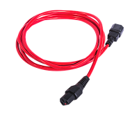 Шнур питания с фиксатором IEC 60320 C13/IEC 60320 C14, 10 А / 250 В (3 × 1,0), длина 3 м, красный, R-10-Cord-C13-C14-3-Red