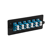 Cabeus FO-FP-4K-6DLCM2-CC-BK-T Модуль до 6 портов DLC(SC) с отверстиями под винты M2 для крепления розеток, черный