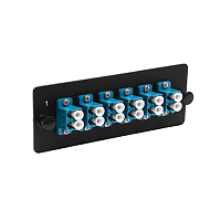 Cabeus FO-FP-4K-6DLCM2-CC-BK-T Модуль до 6 портов DLC(SC) с отверстиями под винты M2 для крепления розеток, черный