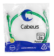 Cabeus PC-UTP-RJ45-Cat.5e-1.5m-GN-LSZH Патч-корд U/UTP, категория 5е, 2xRJ45/8p8c, неэкранированный,