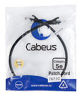 Cabeus PC-UTP-RJ45-Cat.5e-0.5m-BK Патч-корд UTP, категория 5e, 0.5 м, неэкранированный, черный