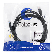 Cabeus PC-UTP-RJ45-Cat.5e-3m-BK-LSZH Патч-корд U/UTP, категория 5е, 2xRJ45/8p8c, неэкранированный, ч