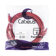 Cabeus PC-UTP-RJ45-Cat.6-5m-RD-LSZH Патч-корд U/UTP, категория 6, 2xRJ45/8p8c, неэкранированный, красный, LSZH, 5м