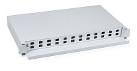 Cabeus ODF-19-24-SC Кросс бокс оптический 19" на 24 SC (LC duplex) со сплайс пластиной, выдвижной (без пигтейлов и проходных адаптеров)