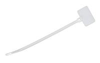 Cabeus GTM-110 Стяжка нейлоновая неоткрывающаяся, безгалогенная (halogen free), 110x2.5мм, с площадкой для маркера (100 шт)