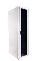 Шкаф телекоммуникационный напольный ЭКОНОМ 42U (800 × 1000) дверь стекло, дверь металл, ШТК-Э-42.8.10-13АА