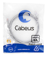 Cabeus PC-UTP-RJ45-Cat.6a-1.5m-LSZH Патч-корд UTP, категория 6a, 10G, неэкранированный, LSZH, 1.5 м, серый