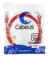 Cabeus PC-UTP-RJ45-Cat.5e-1.5m-RD Патч-корд UTP, категория 5e, 1.5 м, неэкранированный, красный