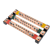 Cabeus CGB-БФШ-6.30-18 Блок фазных медных шин 6х30 мм по 18 присоединений, 515х160х45 мм, 630А, 380В