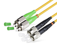 Cabeus FOP(d)-9-FC/APC-ST/UPC-0,5m Шнур оптический duplex FC/APC-ST/UPC 9/125 sm 0,5м LSZH