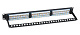 Cabeus PL-24-Cat.6A-Dual IDC Патч-панель 19" (1U), 24 портов RJ-45, категория 6A, Dual IDC, с задним кабельным организатором