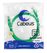 Cabeus PC-UTP-RJ45-Cat.5e-1m-GN-LSZH Патч-корд UTP, категория 5е, 1 м, LSZH, неэкранированный, зелен