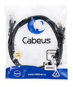 Cabeus PC-UTP-RJ45-Cat.6-2m-BK Патч-корд U/UTP, категория 6, 2xRJ45/8p8c, неэкранированный, черный, 