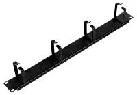 ЦМО ГКО-4.62-9005 Органайзер кабельный горизонтальный 19" 1U, 4 кольца, цвет черный, ГКО-4.62-9005