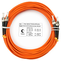 Cabeus FOP-62-ST-ST-10m Шнур оптический duplex ST-ST 62,5/125 mm 10м LSZH