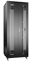 Cabeus ND-05C-47U80/120-BK Шкаф монтажный телекоммуникационный 19" напольный для распределительного и серверного оборудования 47U 800x1200x2277mm (ШхГхВ) передняя и задняя двойные перфорированные двери, ручки с замком, цвет черный (RAL 9004)