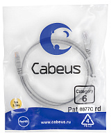 Cabeus PC-UTP-RJ45-Cat.6-1m-LSZH Патч-корд UTP, категория 6, 1 м, LSZH, неэкранированный, серый