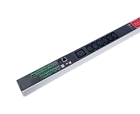 Верт блок розеток Rem-2MC, монит, измер, 3×32A, авт, 36C13, 6C19, 2100мм, шнур 3м IEC309, R-2MC3-3x32-36C13-6C19-A-MI-2100-3-3PN