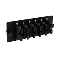 Cabeus FO-FP-4K-6QLCM2-CC-BK-T Модуль до 6 портов QLC(DSC) с отверстиями под винты M2 для крепления розеток, черный