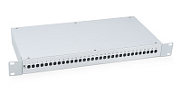 Cabeus FO-19-32ST Кросс бокс оптический 19" на 32 ST(FC) со сплайс пластиной и КДЗС (без пигтейлов и проходных адаптеров)
