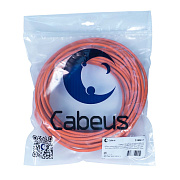 Cabeus FTP-4P-Cat.5e-SOLID-LSZH-25 Кабель витая пара экранированная FTP (F/UTP), категория 5e, 4 пары (24 AWG), одножильный, экран - фольга, LSZH, нг(А)-HF, оранжевый, (25 м)