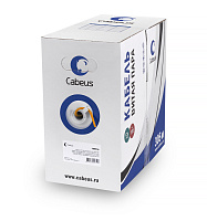 Cabeus UTP-2P-Cat.5e-SOLID-LSZH-OR-500 Кабель витая пара UTP (U/UTP), категория 5e, 2 пары (24 AWG), одножильный, LSZH нг(А)-HF, оранжевый, 500м