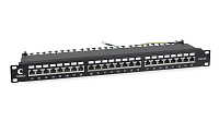 Cabeus PL-24-Cat.6a-SH-Dual IDC Патч-панель 19" (1U), 24 порта RJ-45, категория 6a, полностью экранированная, с задним кабельным организатором
