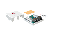 Розетка компьютерная RJ-45, категория 5e, экранированная, двойная, внешняя, Dual IDC, цвет белый