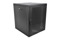 Шкаф телекоммуникационный настенный разборный 15U(600×660) съемные стенки, дверь стекло, цвет черный, ШРН-М-15.650-9005