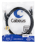 Cabeus PC-UTP-RJ45-Cat.5e-1.5m-BK-LSZH Патч-корд U/UTP, категория 5е, 2xRJ45/8p8c, неэкранированный,