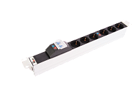 ЦМО R-32-6S-A-440-K Блок розеток Rem-32 с авт., 6 Schuko, 32А, алюм., 19", колодка, R-32-6S-A-440-K