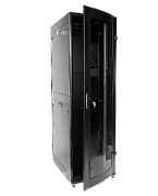 ЦМО ШТК-МП-42.6.8-1ААА-9005 Шкаф телекоммуникационный напольный ПРОФ универсальный 42U (600x800) дверь стекло, чёрный, в сборе, ШТК-МП-42.6. 8-1ААА-9005