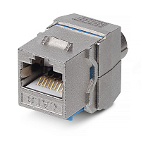 Cabeus KJ-RJ45-Cat.8-SH-180-Toolless Вставка Keystone Jack RJ-45(8P8C), 180 градусов, категория 8, полный экран, без инструмента Toolless