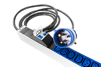 Верт блок розеток Rem-32, 1×32A, 2 авт, инд, 36C13, 1420мм, шнур 3м IEC309, R-32-36C13-A-I-1420-3-2P