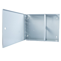 Cabeus FO-WL-48-SC/2LC/FC/ST-FP-K Кросс оптический настенный частично укомплектованный 48 портов SC/LC duplex/FC/ST (Планка SC/2LC на 24 порта - 2шт, планка FC/ST на 24 порта - 2шт, сплайс-кассета-3шт, крышка для ску -1шт) серый RAL 7035