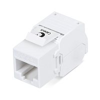 Cabeus KJ-RJ45-Cat.6A-180-Toolless Вставка Keystone Jack RJ-45(8P8C), 180 градусов, категория 6A, бе