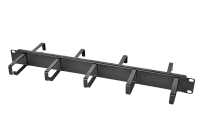 ЦМО ГКО-1-9-9005 Органайзер кабельный горизонтальный двусторонний 19" 1U, 9 колец, цвет черный, ГКО-1-9-9005