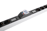 ЦМО R-32-2X(12S-A-Am)-1820-K Верт. блок розеток Rem-32 на 2 конт. по 12 Schuko с авт. и амп., 32А, алюм., 42-48U, колодка, R-32-2X(12S-A-Am)-1820-K