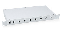 Cabeus FO-19-8SC Кросс бокс оптический 19" на 8 SC (LC duplex) со сплайс пластиной и КДЗС (без пигте