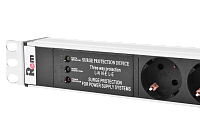 ЦМО R-16-20S-FI-1420-3 Вертикальный блок розеток Rem-16 с фил. и инд., 20 Schuko, 16A, алюм., 33-48U, шнур 3 м. R-16-20S-FI-1420-3