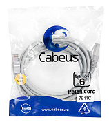 Cabeus PC-FTP-RJ45-Cat.6-3m-LSZH Патч-корд FTP, категория 6, F/UTP экранированный, LSZH, 3 м, серый