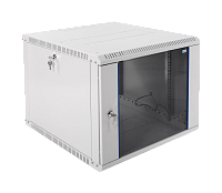 Шкаф телекоммуникационный настенный ЦМО ШРН-Э, 19", 9U, 476х600х650 мм (ВхШхГ), дверь: стекло, боковая панель: сплошная съемная, разборный, цвет: серый