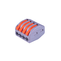 Cabeus PCT-214 Клемма соединительная универсальная 4-х проводнаяс рычагом 0,08-2,5/4,0 (10шт)