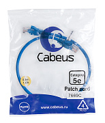 Cabeus PC-UTP-RJ45-Cat.5e-0.5m-BL-LSZH Патч-корд UTP, категория 5e, 0.5 м, LSZH, неэкранированный, с