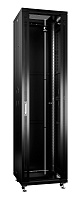 Cabeus SH-05C-47U60/60-BK Шкаф телекоммуникационный 19" напольный 47U 600x600x2277mm (ШхГхВ) передняя стеклянная и задняя сплошная металлическая двери, ручка с замком, цвет черный (RAL 9004)